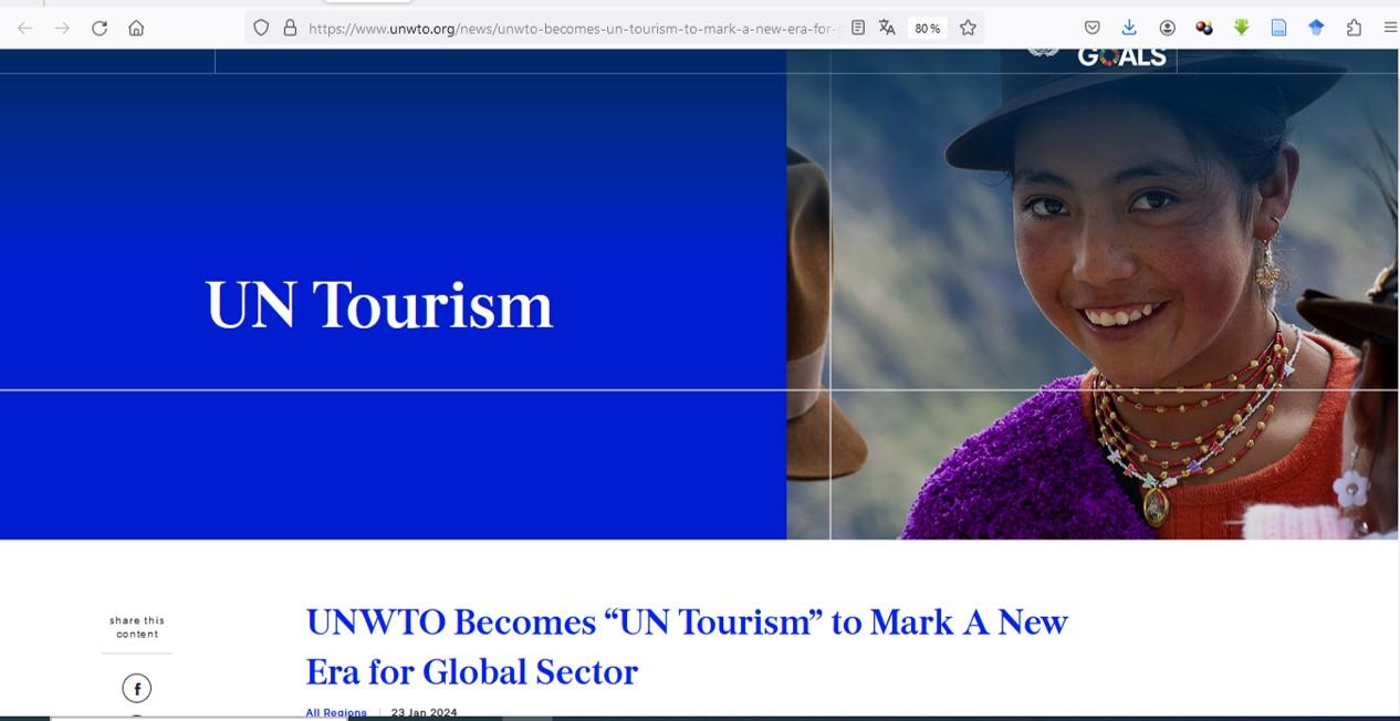 UNWTO Becomes “UN Tourism”